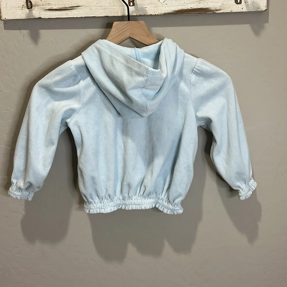Vintage Gymboree Hoodie Coat Girls Best Friend Blue Hoodie Polka Dot Y2K Zip Up